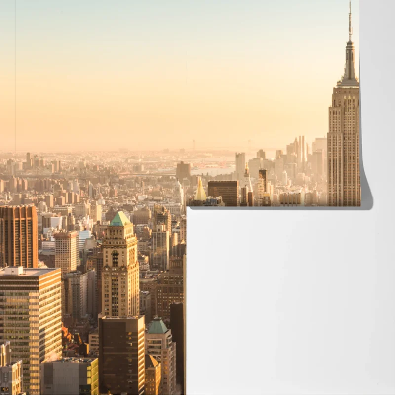 Fototapete New York skyline im goldenen licht Fototapete New York skyline im goldenen licht