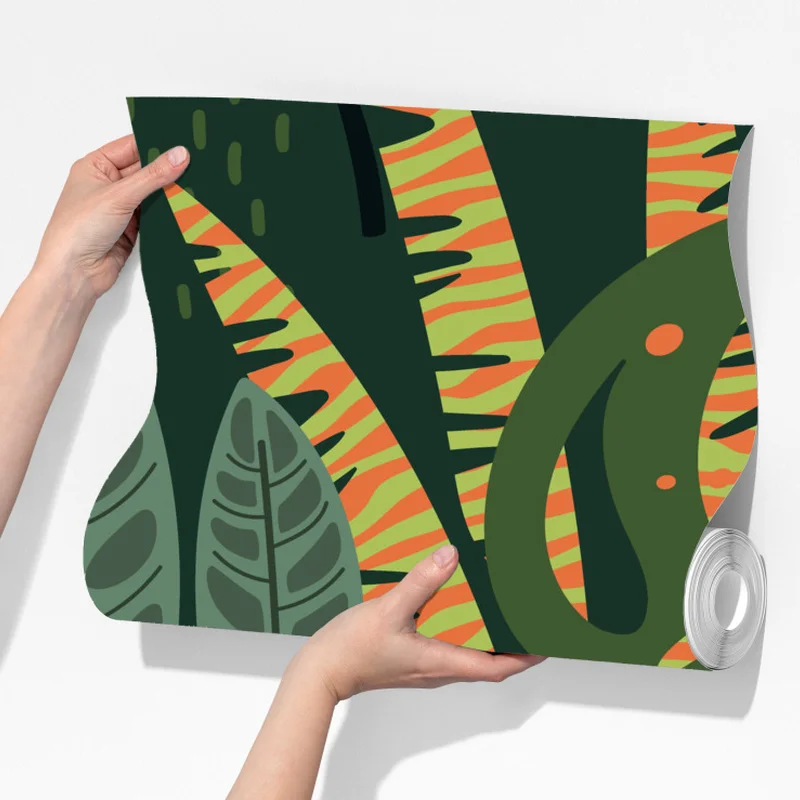 Fototapete botanisches blattmuster im dschungelstil Fototapete botanisches blattmuster im dschungelstil