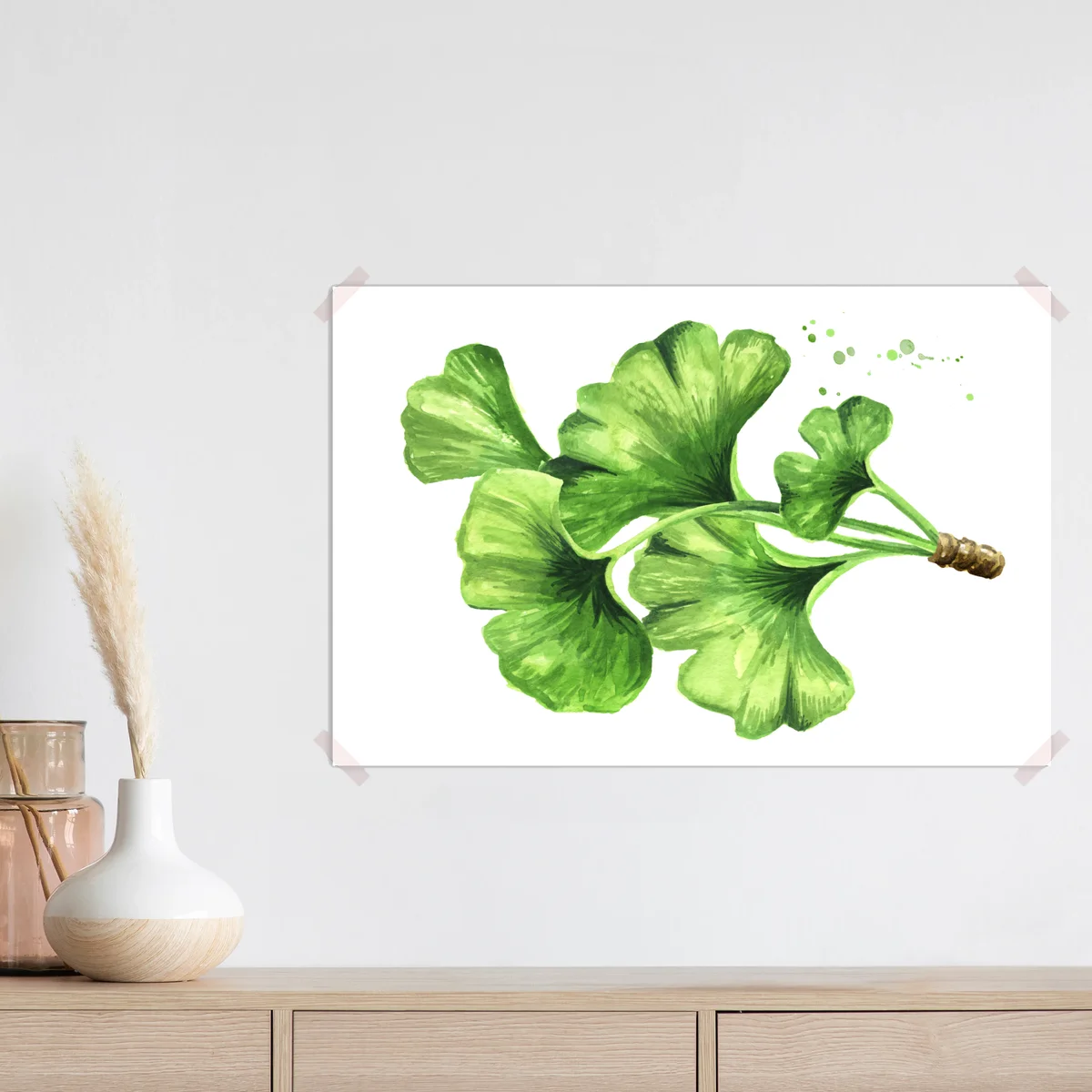 Poster aquarellillustration ginkgoblätter • Poster bei Wallnifity® Poster aquarellillustration ginkgoblätter • Poster bei Wallnifity®