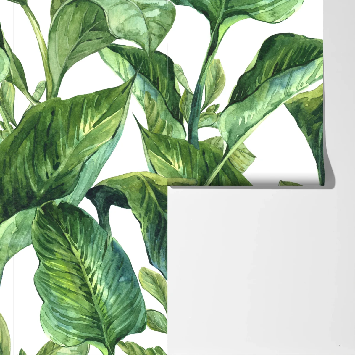 Fototapeta bujny akwarelowy wzór tropikalnych liści Fototapeta bujny akwarelowy wzór tropikalnych liści