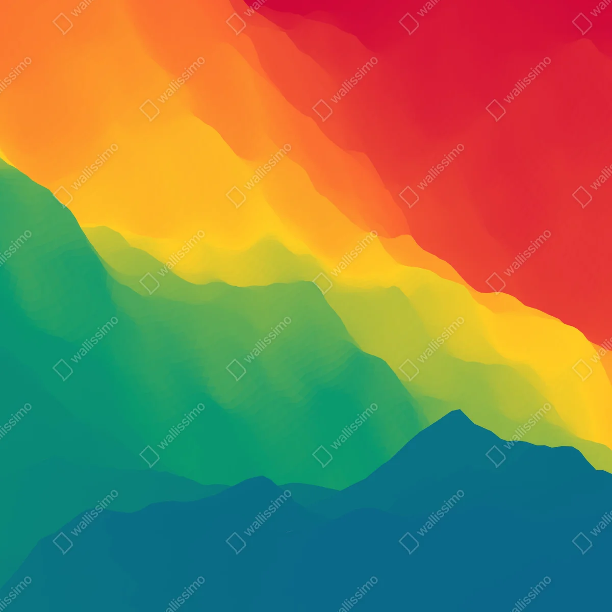 Poster kräftiger geschichteter bergverlauf Poster kräftiger geschichteter bergverlauf