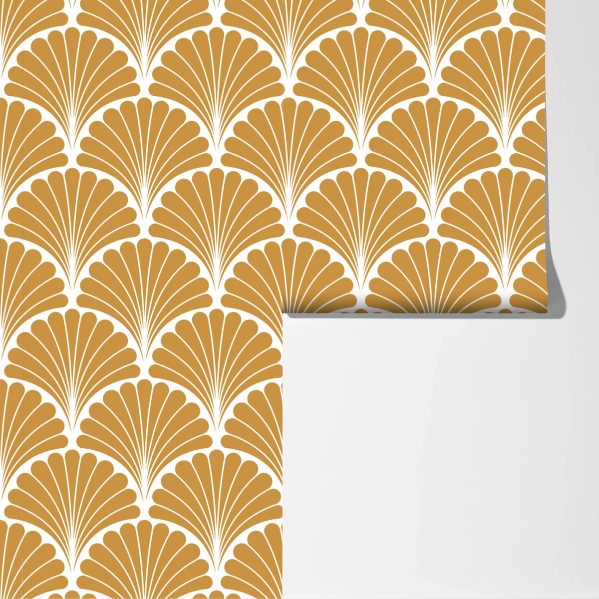 Fototapeta złoty wzór wachlarza w stylu art deco Fototapeta złoty wzór wachlarza w stylu art deco