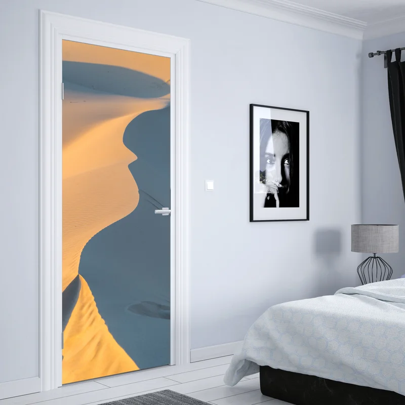 Türaufkleber goldene dünenkurven