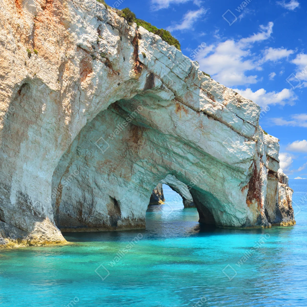 Repositionierbarer Aufkleber blaue höhlen von Zakynthos Repositionierbarer Aufkleber blaue höhlen von Zakynthos