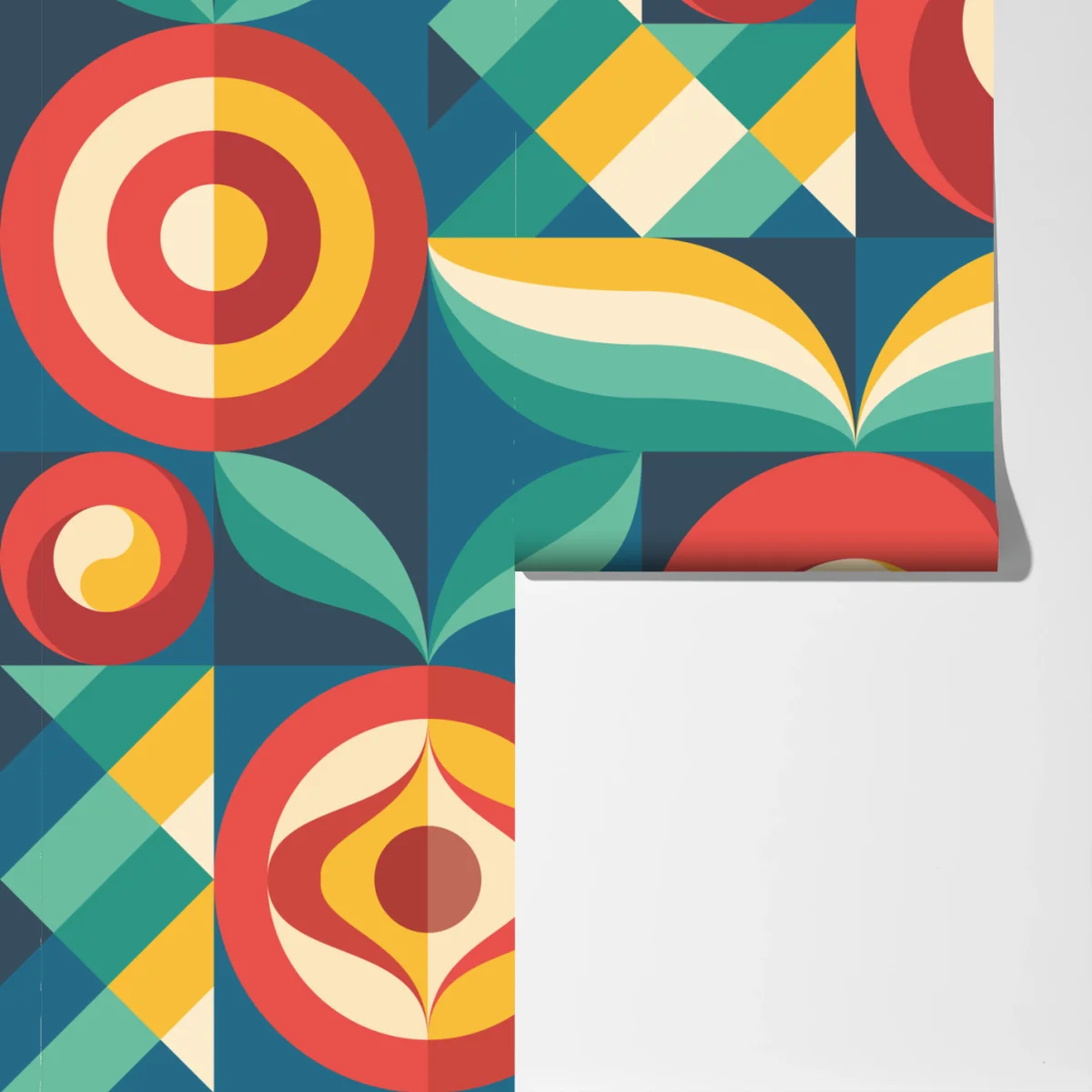 Fototapete lebhaftes geometrisches blumenmuster Fototapete lebhaftes geometrisches blumenmuster