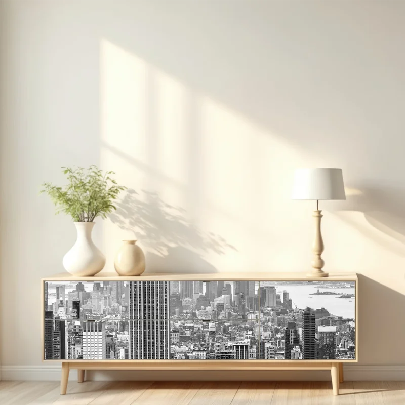 Repositionierbarer Aufkleber zeitlose New York skyline mit Empire State Building