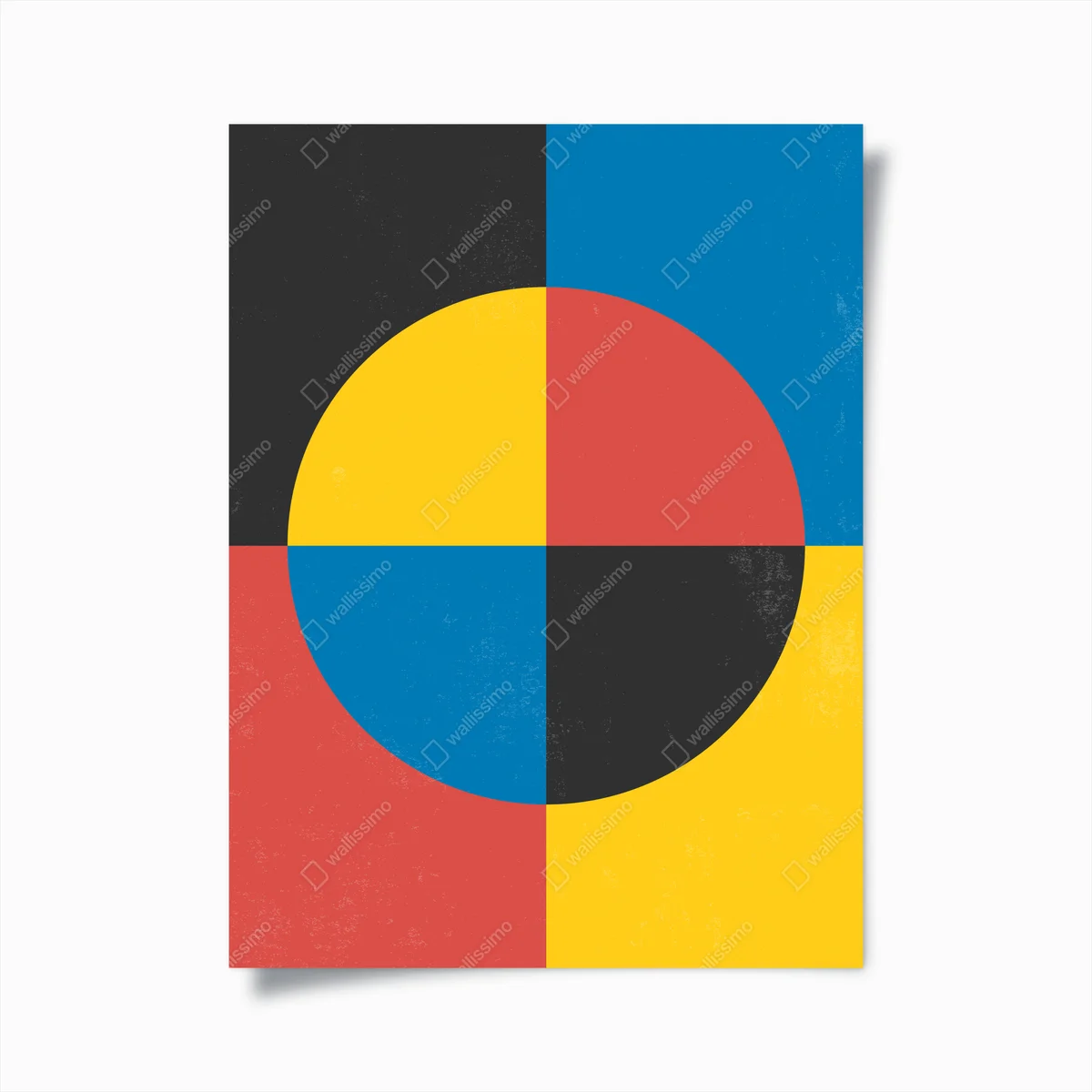 Poster geometrischer kreis in primärfarben • Poster bei Wallnifity® Poster geometrischer kreis in primärfarben • Poster bei Wallnifity®