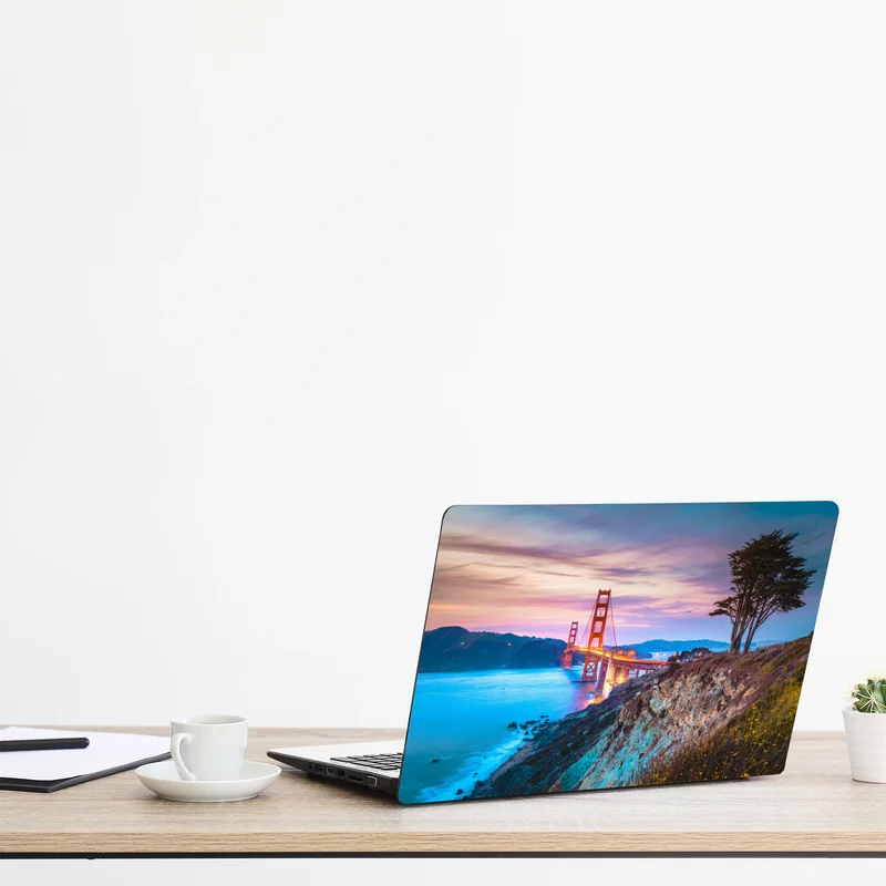 Laptop-Aufkleber Golden Gate Bridge bei dämmerung