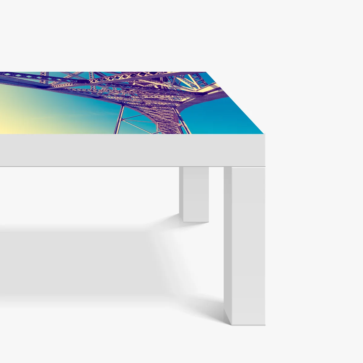 Tischaufkleber und Schreibtischaufkleber abstrakte stahlbrücke in perspektive Tischaufkleber und Schreibtischaufkleber abstrakte stahlbrücke in perspektive