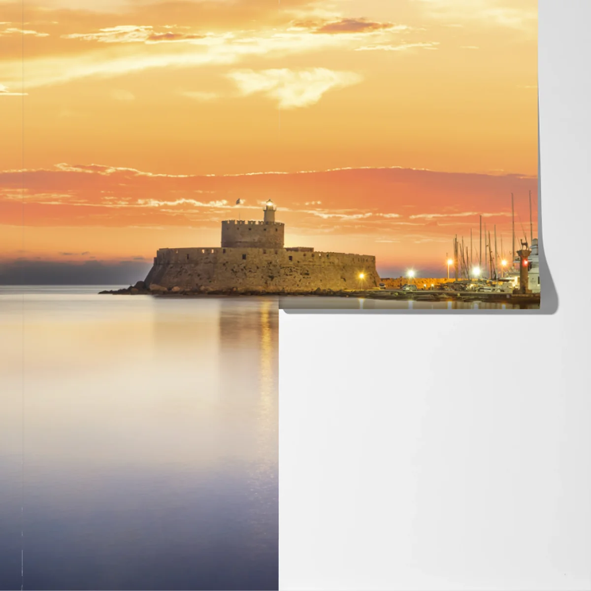 Fototapete festung Agios Nikolaos im Hafen Mandraki, Rhodos Fototapete festung Agios Nikolaos im Hafen Mandraki, Rhodos