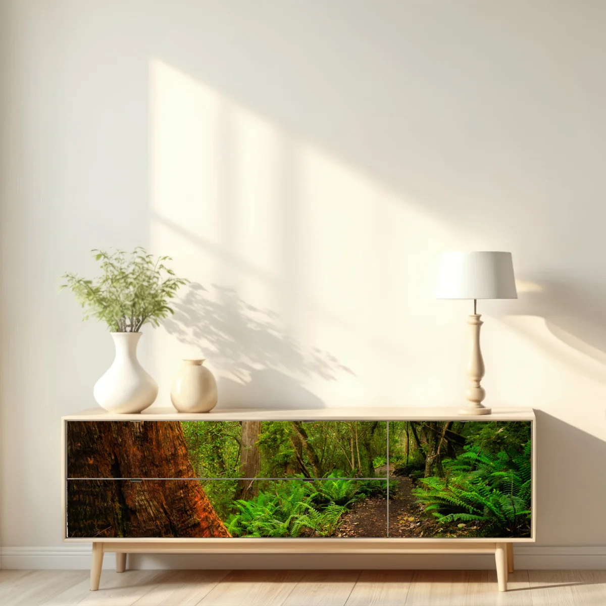 Repositionierbarer Aufkleber urwaldpfad in Tasmanien Repositionierbarer Aufkleber urwaldpfad in Tasmanien