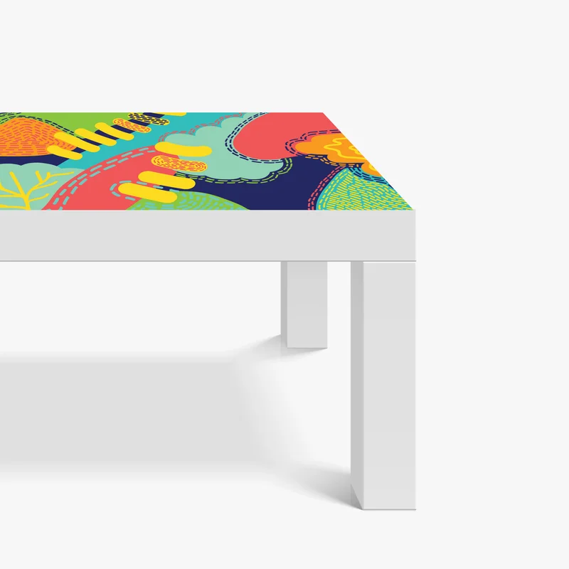 Tischaufkleber und Schreibtischaufkleber leuchtendes abstraktes muster