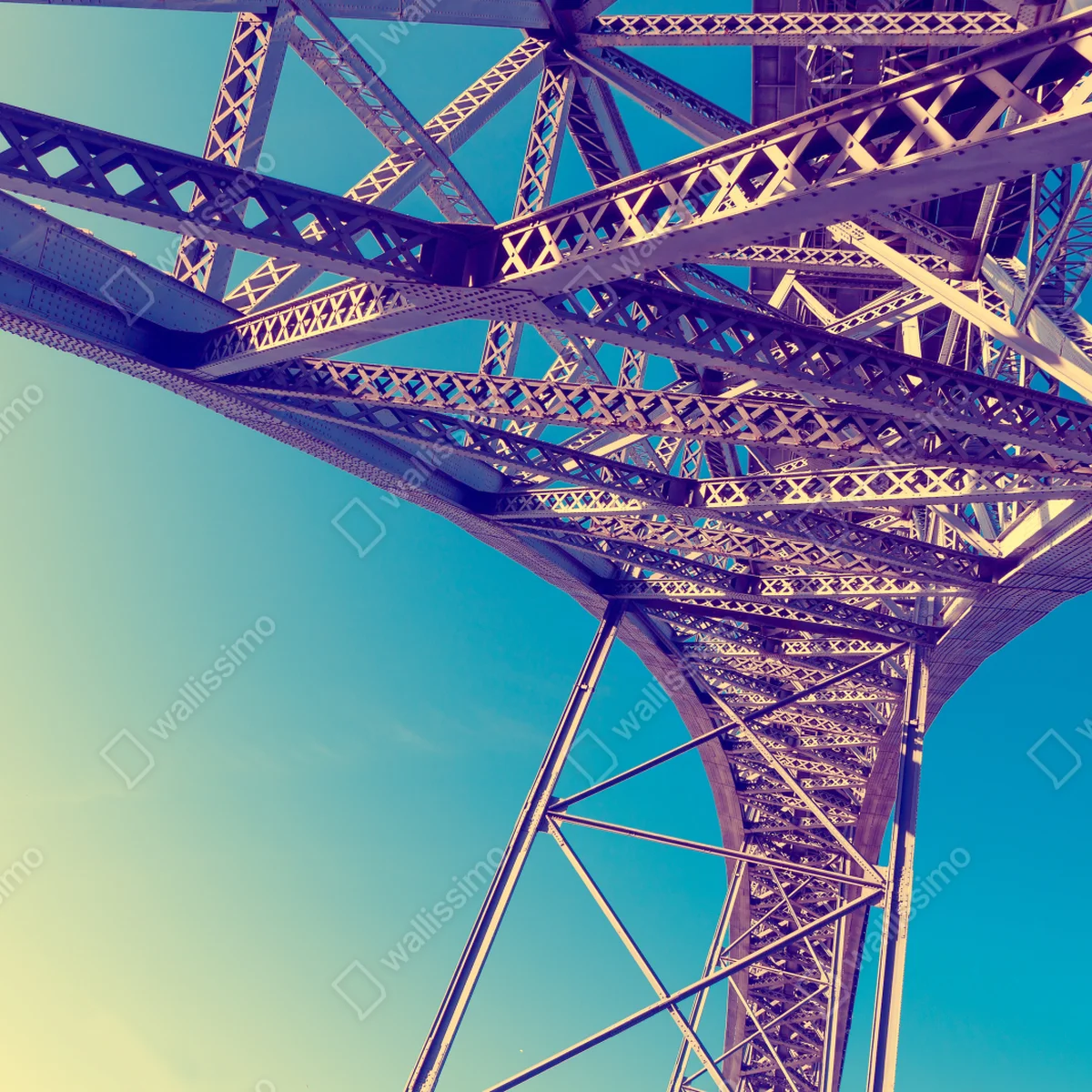 Fototapete abstrakte stahlbrücke in perspektive Fototapete abstrakte stahlbrücke in perspektive