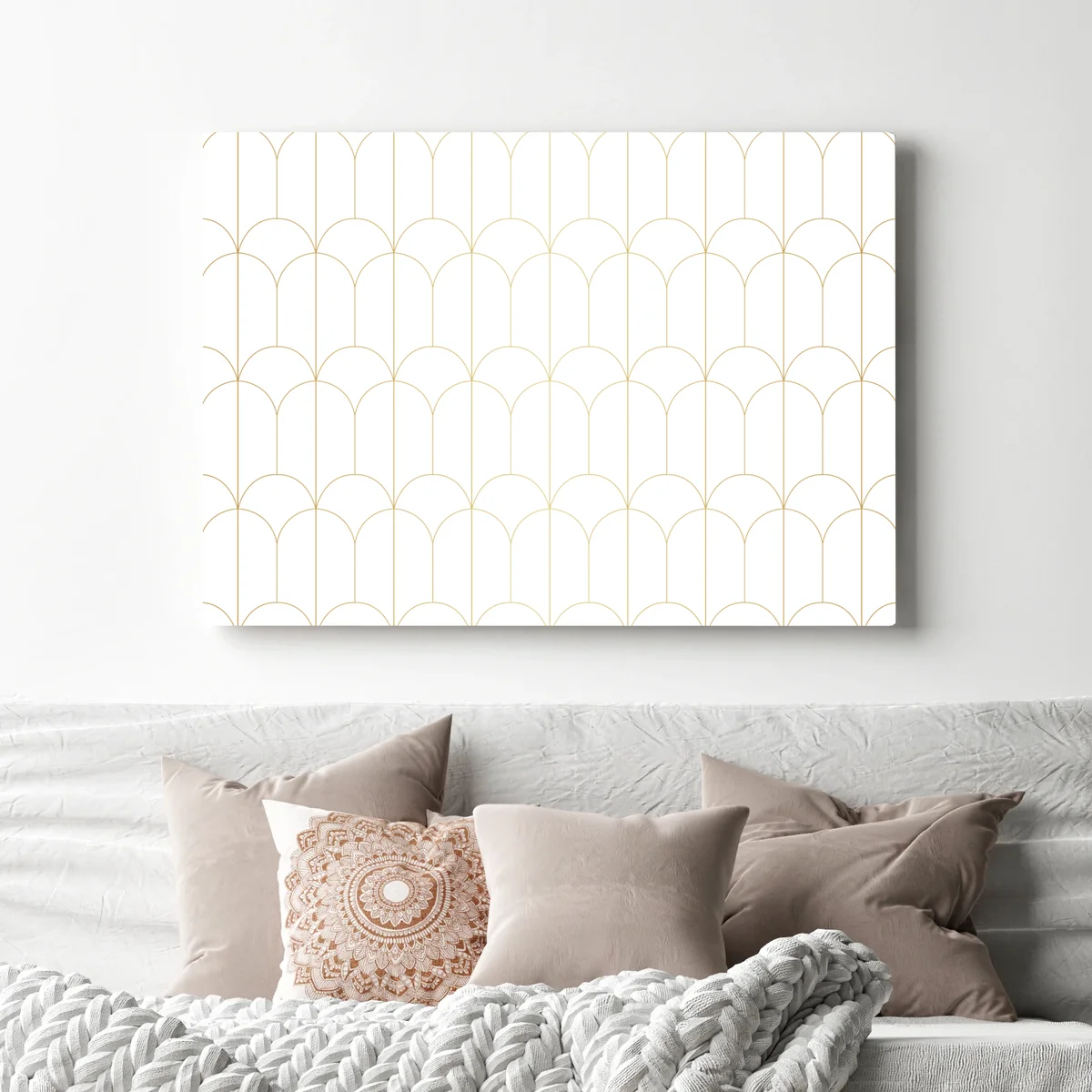 Leinwandbild goldenes art deco bogenmuster Leinwandbild goldenes art deco bogenmuster