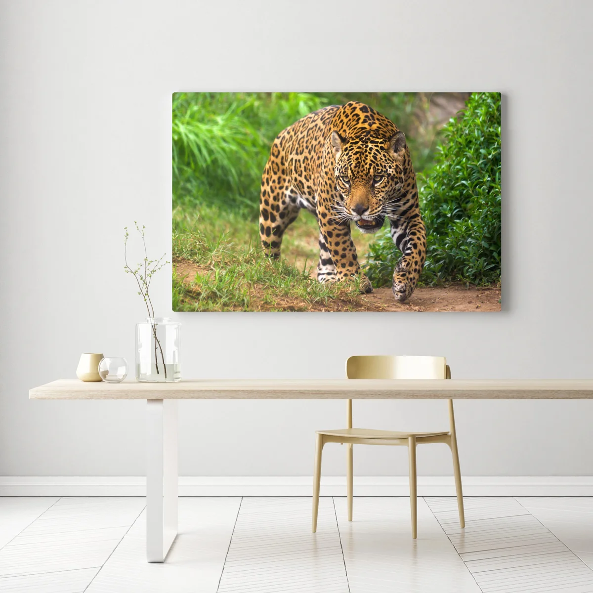 Leinwandbild majestätischer jaguar in freier wildbahn Leinwandbild majestätischer jaguar in freier wildbahn