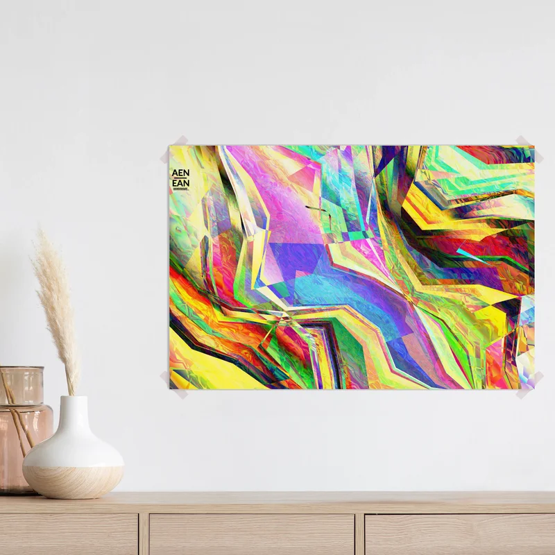 Poster lebhafte geometrische abstrakte komposition • Poster bei Wallnifity® Poster lebhafte geometrische abstrakte komposition • Poster bei Wallnifity®