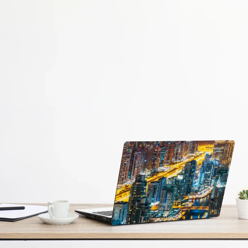 Laptop-Aufkleber nächtliche skyline Dubai Marina