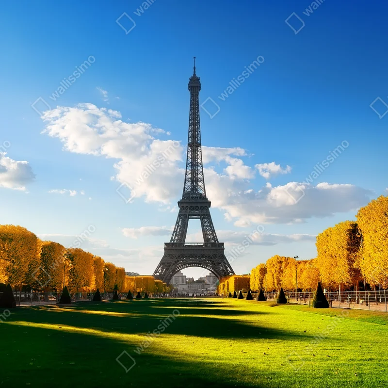Leinwandbild frühling am Champs de Mars, Eiffelturm, Paris Leinwandbild frühling am Champs de Mars, Eiffelturm, Paris