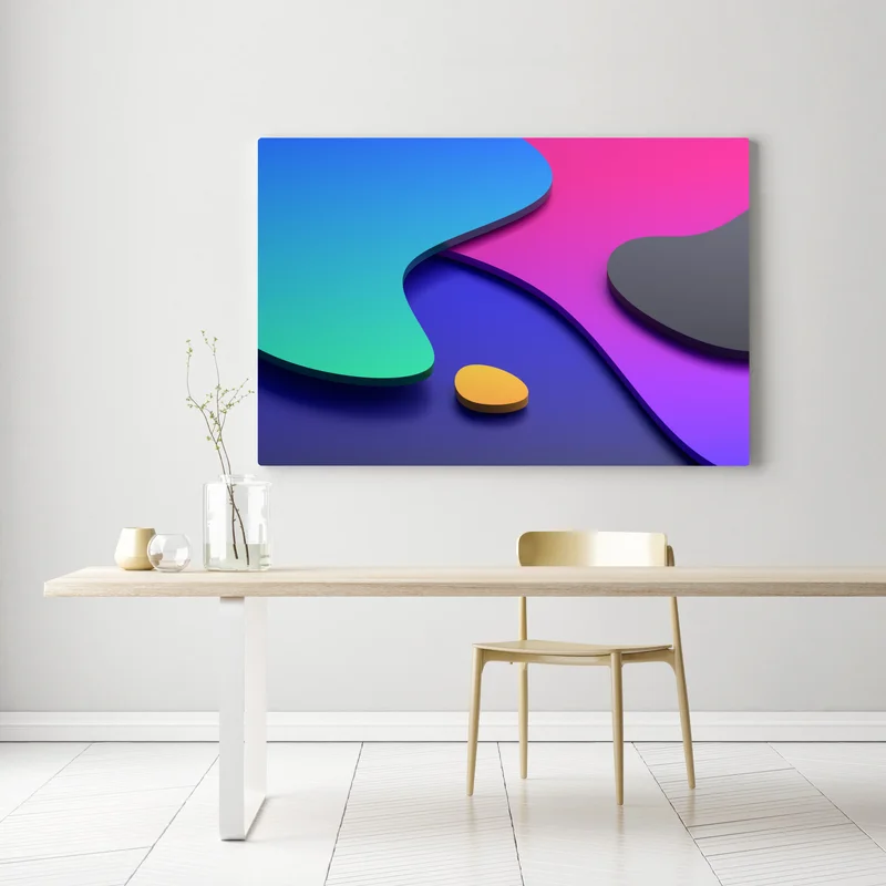 Leinwandbild lebhafte abstrakte 3d-kurven Leinwandbild lebhafte abstrakte 3d-kurven
