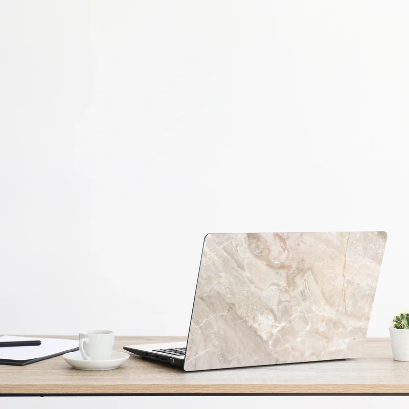 Laptop-Aufkleber beige marmorstruktur