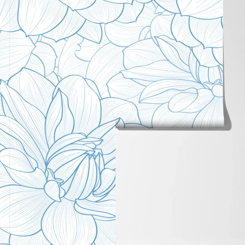 Fototapete zartes blaues blumenmuster Fototapete zartes blaues blumenmuster