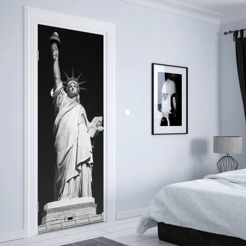 Türaufkleber Freiheitsstatue in monochrom Türaufkleber Freiheitsstatue in monochrom
