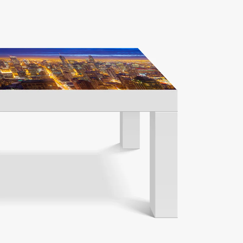 Tischaufkleber und Schreibtischaufkleber Chicago nächtliche skyline panorama