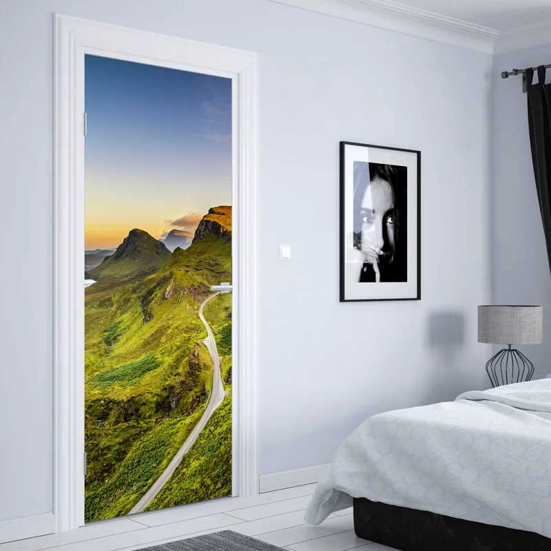 Türaufkleber sonnenuntergang über Quiraing, Isle of Skye Türaufkleber sonnenuntergang über Quiraing, Isle of Skye