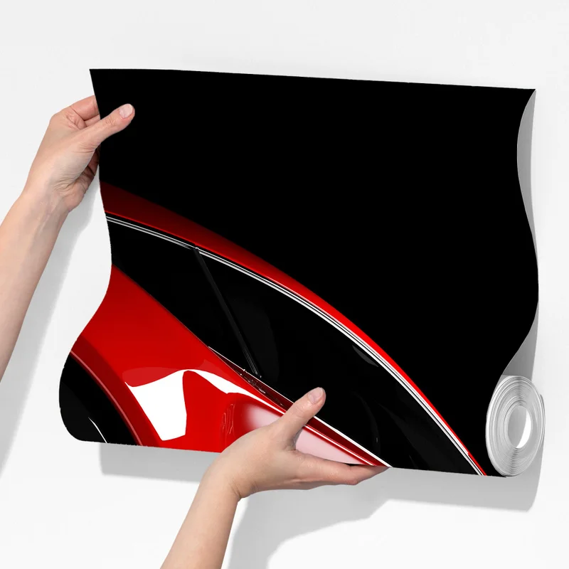 Fototapete nahaufnahme eines roten sportwagens Fototapete nahaufnahme eines roten sportwagens