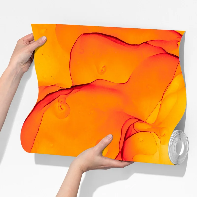 Fototapete lebendige orange abstrakte alkoholkunst Fototapete lebendige orange abstrakte alkoholkunst