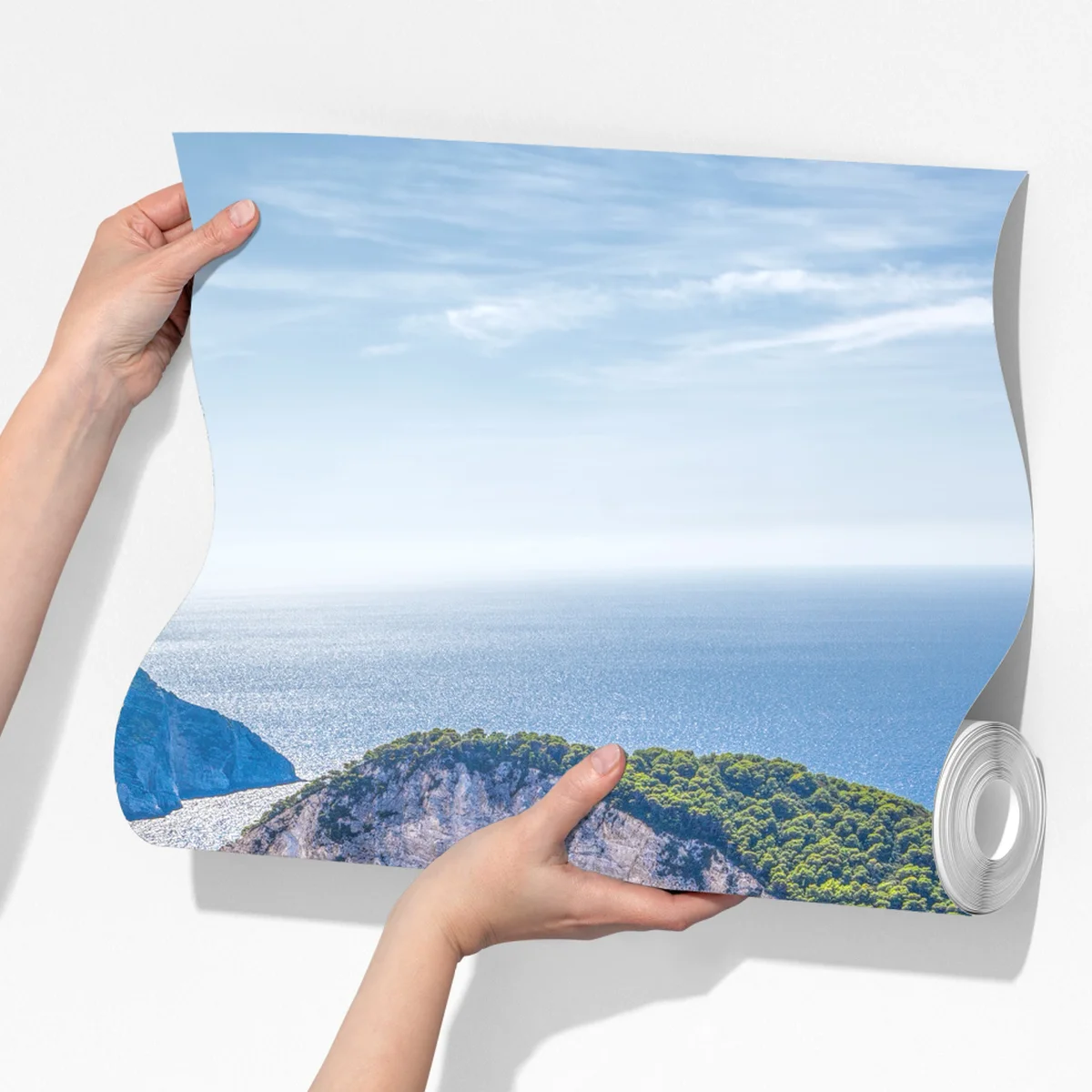 Fototapete Navagio strand sonnenuntergang mit türkisblauem meer und wildblumen Fototapete Navagio strand sonnenuntergang mit türkisblauem meer und wildblumen