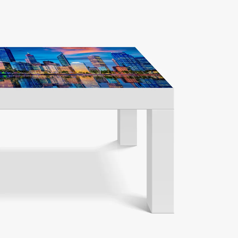 Tischaufkleber und Schreibtischaufkleber Perth skyline bei sonnenuntergang