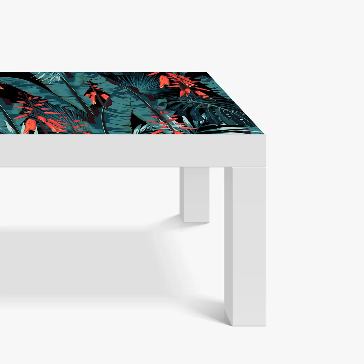 Tischaufkleber und Schreibtischaufkleber tropisches türkis dschungelmuster Tischaufkleber und Schreibtischaufkleber tropisches türkis dschungelmuster