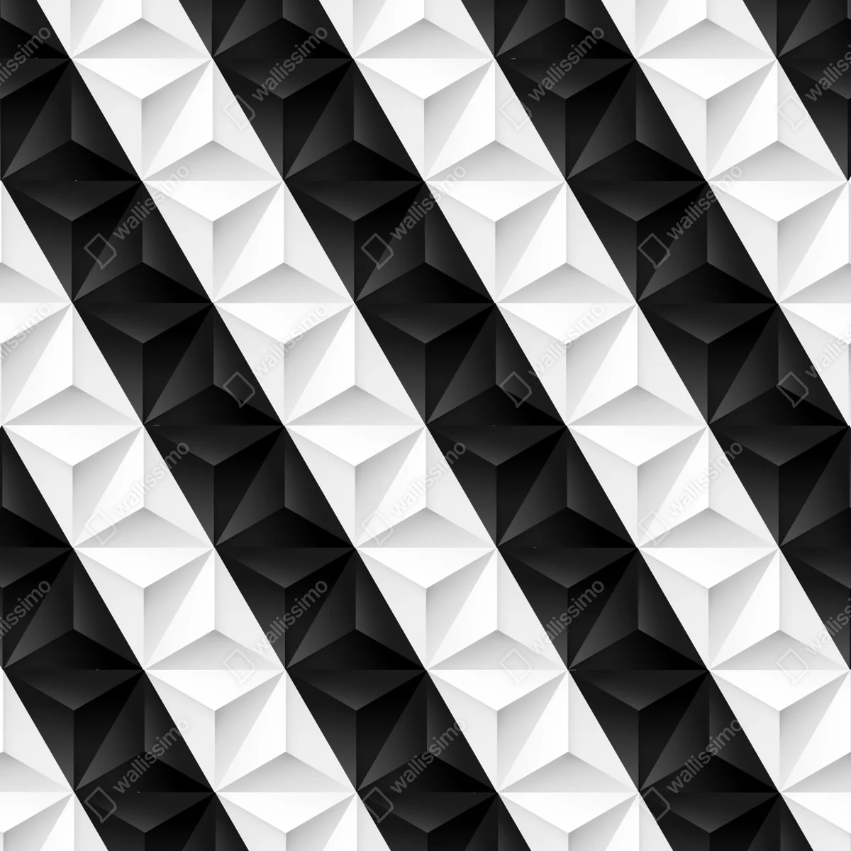 Poster monochromes geometrisches 3d muster • Poster bei Wallnifity® Poster monochromes geometrisches 3d muster • Poster bei Wallnifity®