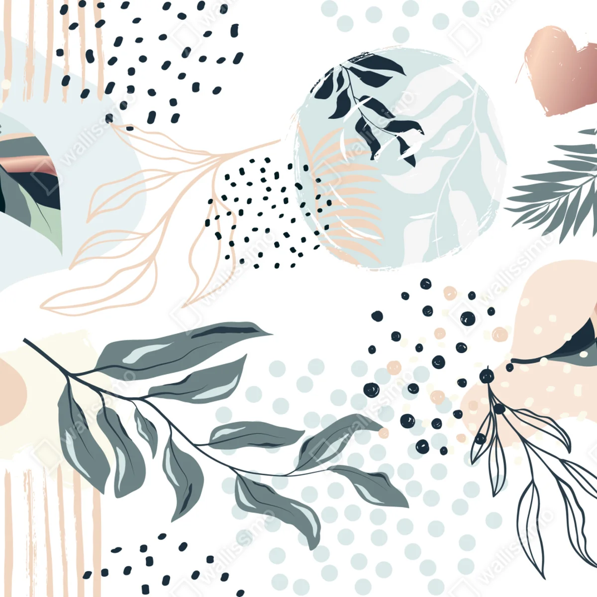 Poster pastellfarbenes botanisches abstraktes muster Poster pastellfarbenes botanisches abstraktes muster