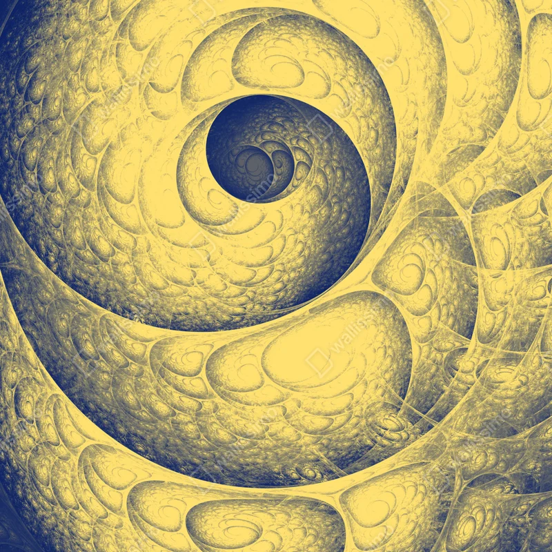 Poster goldene spiralförmige fraktalstruktur Poster goldene spiralförmige fraktalstruktur