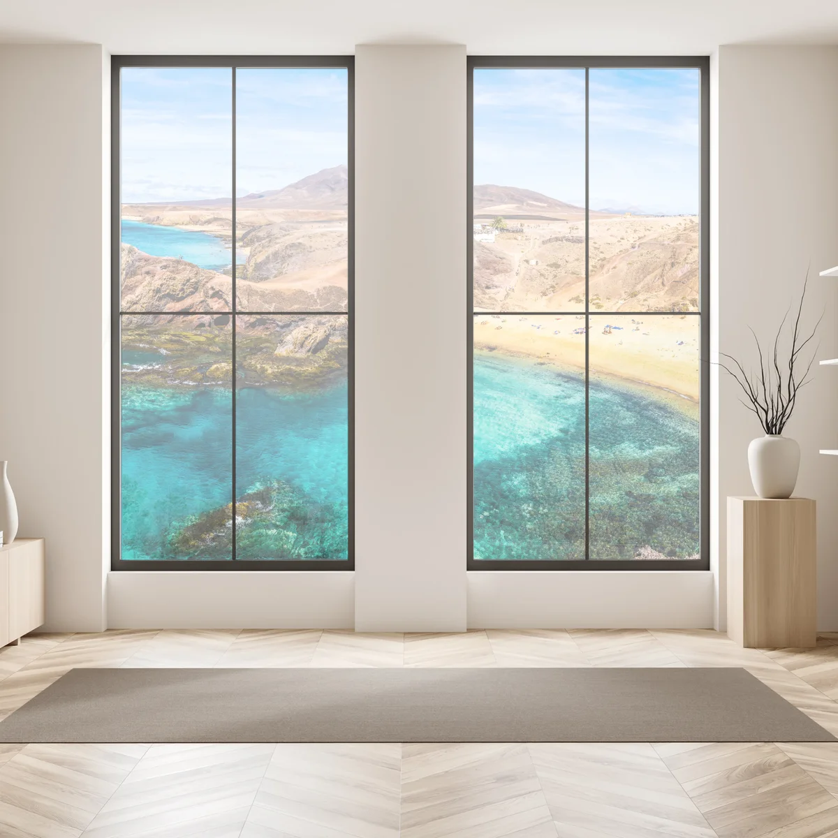 Naklejka na okno turkusowa zatoka na plaży Papagayo Naklejka na okno turkusowa zatoka na plaży Papagayo