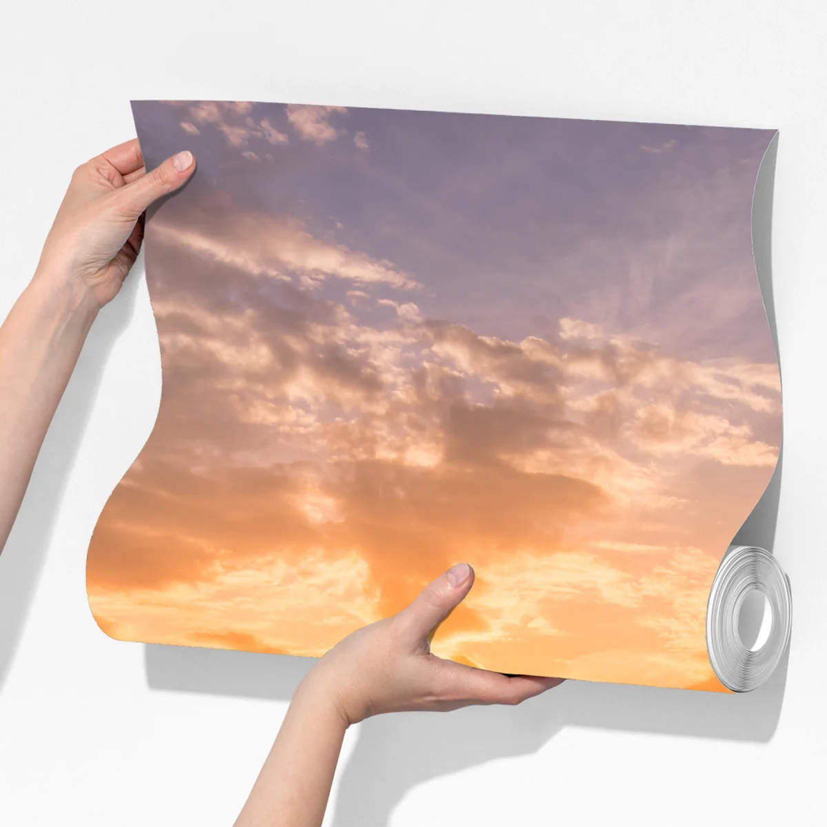 Fototapete goldener sonnenuntergang über idyllischem see Fototapete goldener sonnenuntergang über idyllischem see