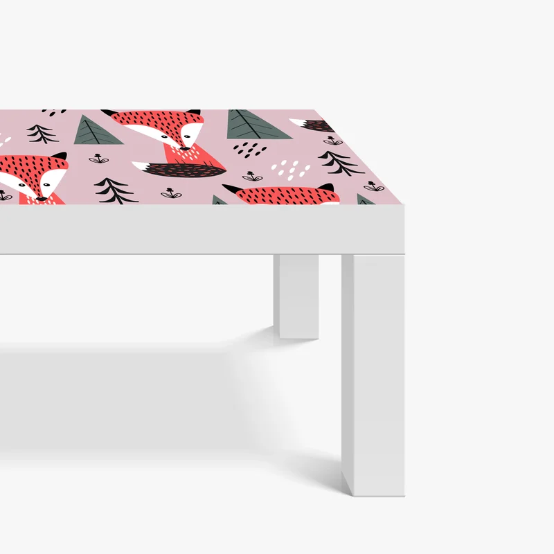 Tischaufkleber und Schreibtischaufkleber verspieltes fuchswaldmuster