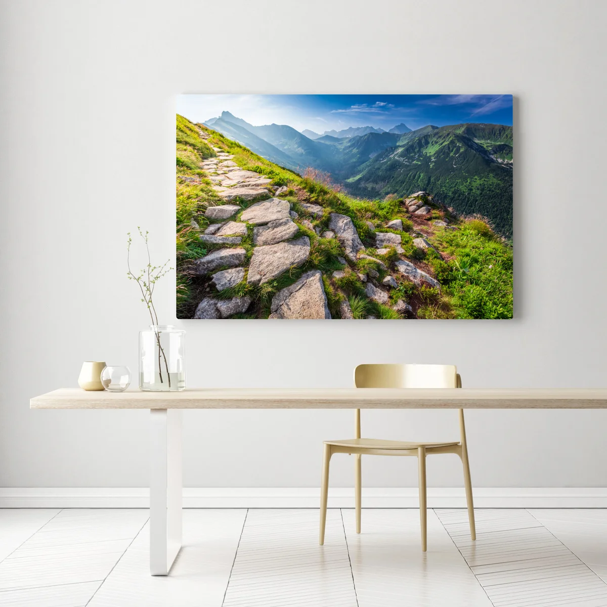 Leinwandbild sonnenaufgang über dem Tatra-wanderweg Leinwandbild sonnenaufgang über dem Tatra-wanderweg