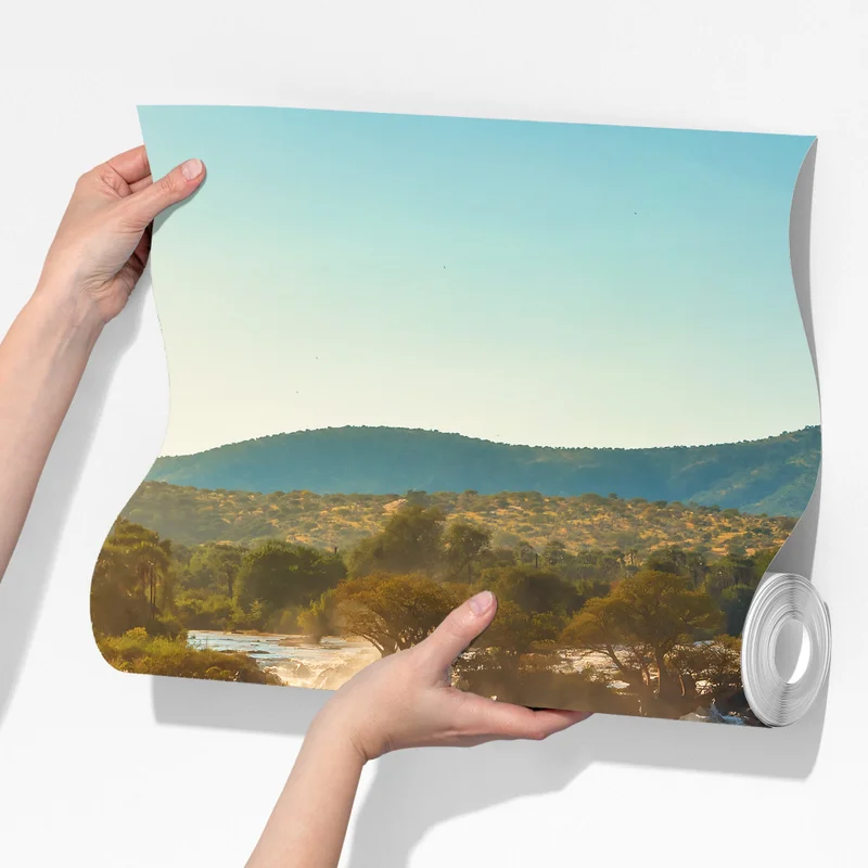 Fototapete sonnenaufgang über Epupa-wasserfälle Fototapete sonnenaufgang über Epupa-wasserfälle