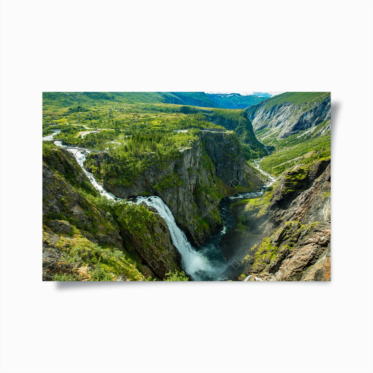 Poster Vøringsfossen wasserfall panorama, Norwegen • Poster bei Wallnifity® Poster Vøringsfossen wasserfall panorama, Norwegen • Poster bei Wallnifity®