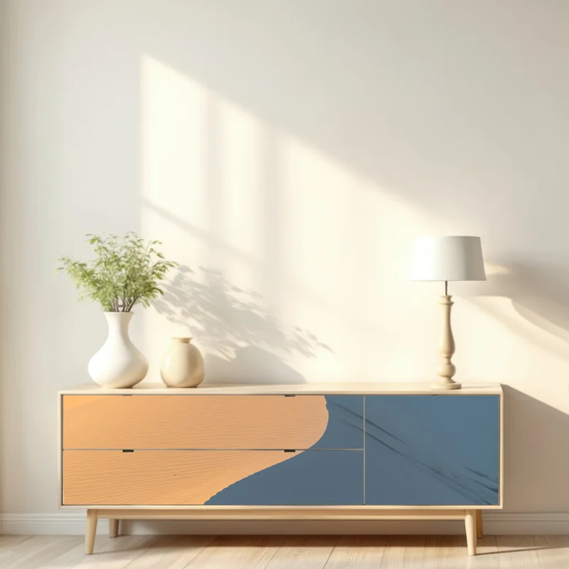 Repositionierbarer Aufkleber goldene dünenkurven