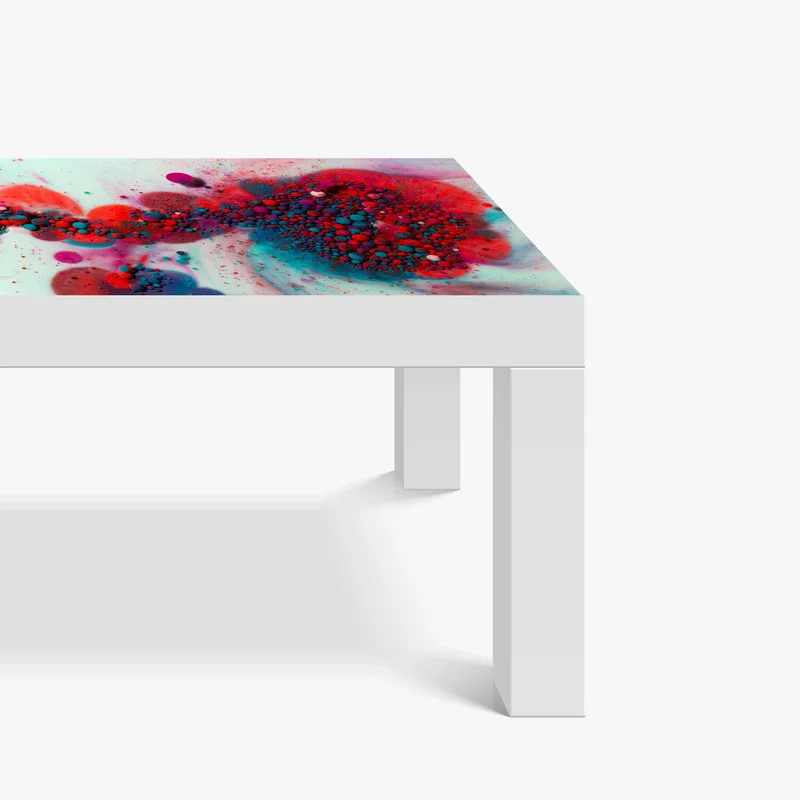 Tischaufkleber und Schreibtischaufkleber lebendige marmorierte farbexplosion