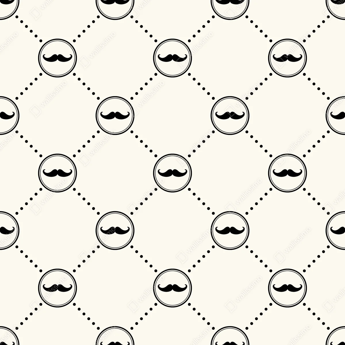 Repositionierbarer Aufkleber verspieltes schnurrbartmuster Repositionierbarer Aufkleber verspieltes schnurrbartmuster