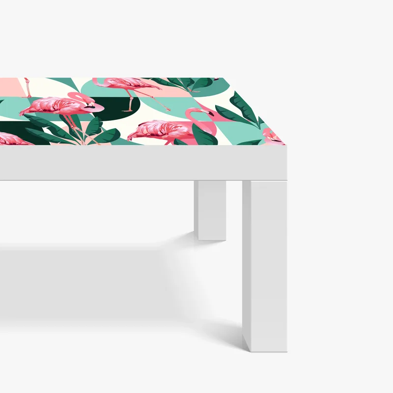 Tischaufkleber und Schreibtischaufkleber verspieltes rosa flamingo-muster