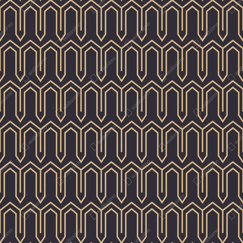 Türaufkleber art deco geometrisches muster in gold und schwarz Türaufkleber art deco geometrisches muster in gold und schwarz