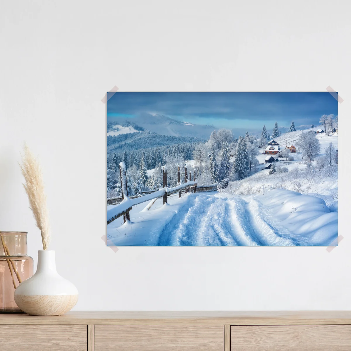 Poster winterweg zum alpendorf Poster winterweg zum alpendorf