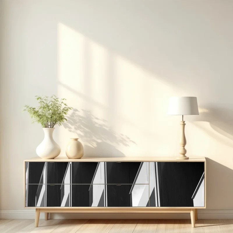 Repositionierbarer Aufkleber geometrischer rhythmus der balkone