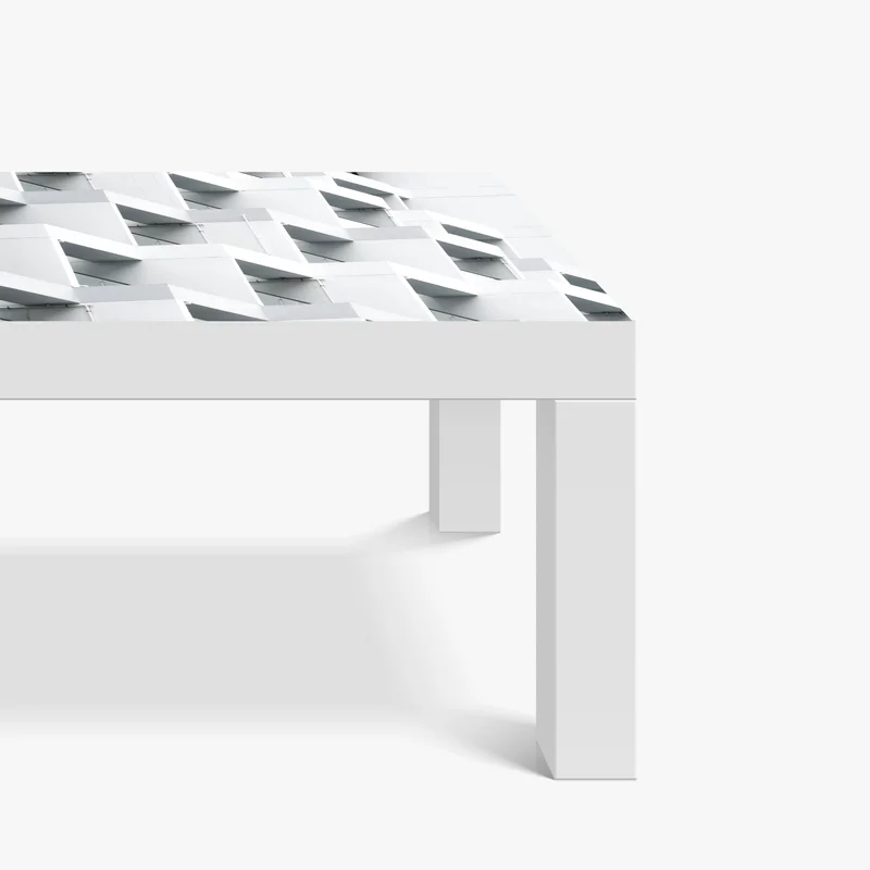 Tischaufkleber und Schreibtischaufkleber weiße betonfassade im geometrischen muster Tischaufkleber und Schreibtischaufkleber weiße betonfassade im geometrischen muster